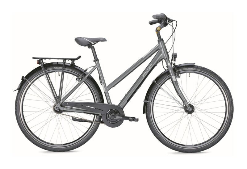 FALTER C 3.0 Trapez grey metallic, glossy Citybike